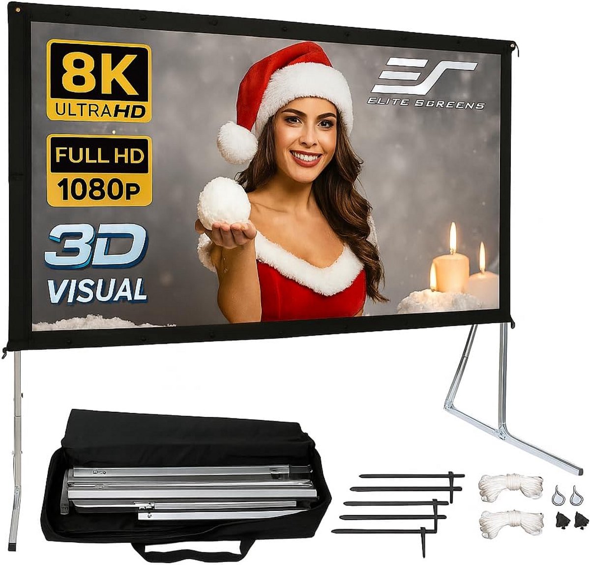 Mobiele Buitenfilmprojectiescherm 120 Inch - Yard Master 2, 266x149 cm, 16:9