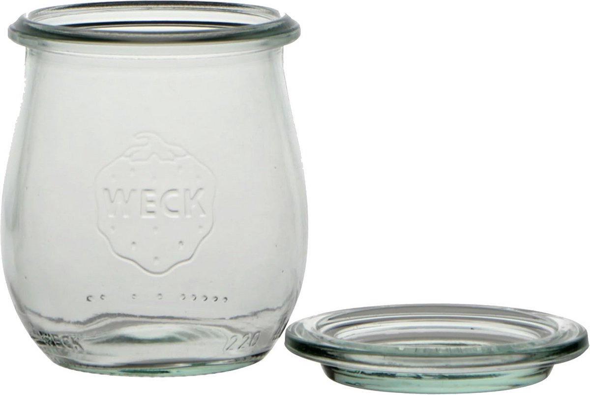 Tulpenglas set van 12 - Inmaken en Bewaren - Transparant Glas - 220 ml