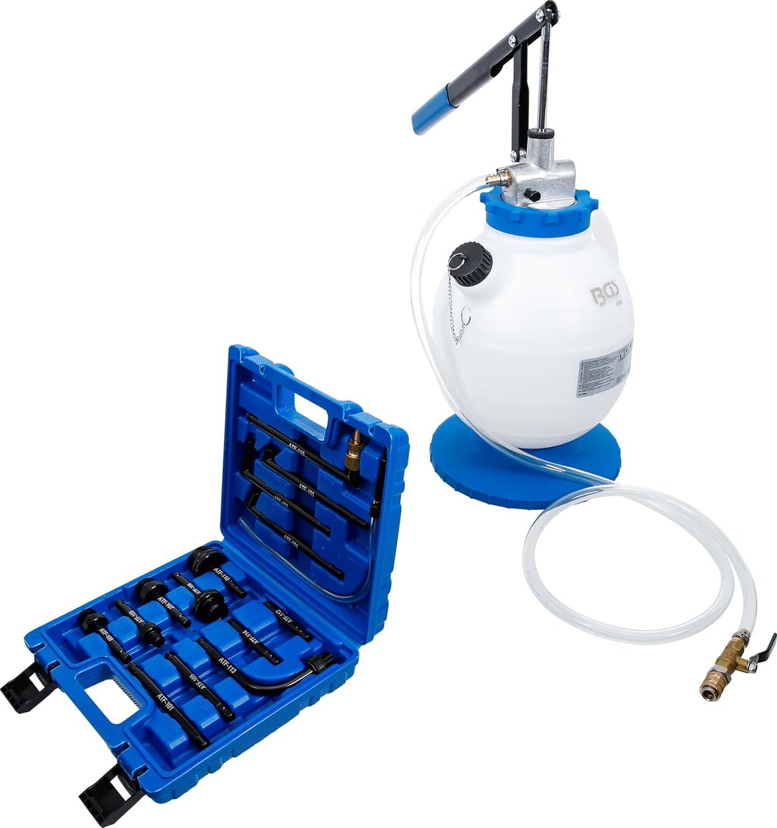 Transmissieolie vulapparaat met handpomp en 8 adapters - 7 liter