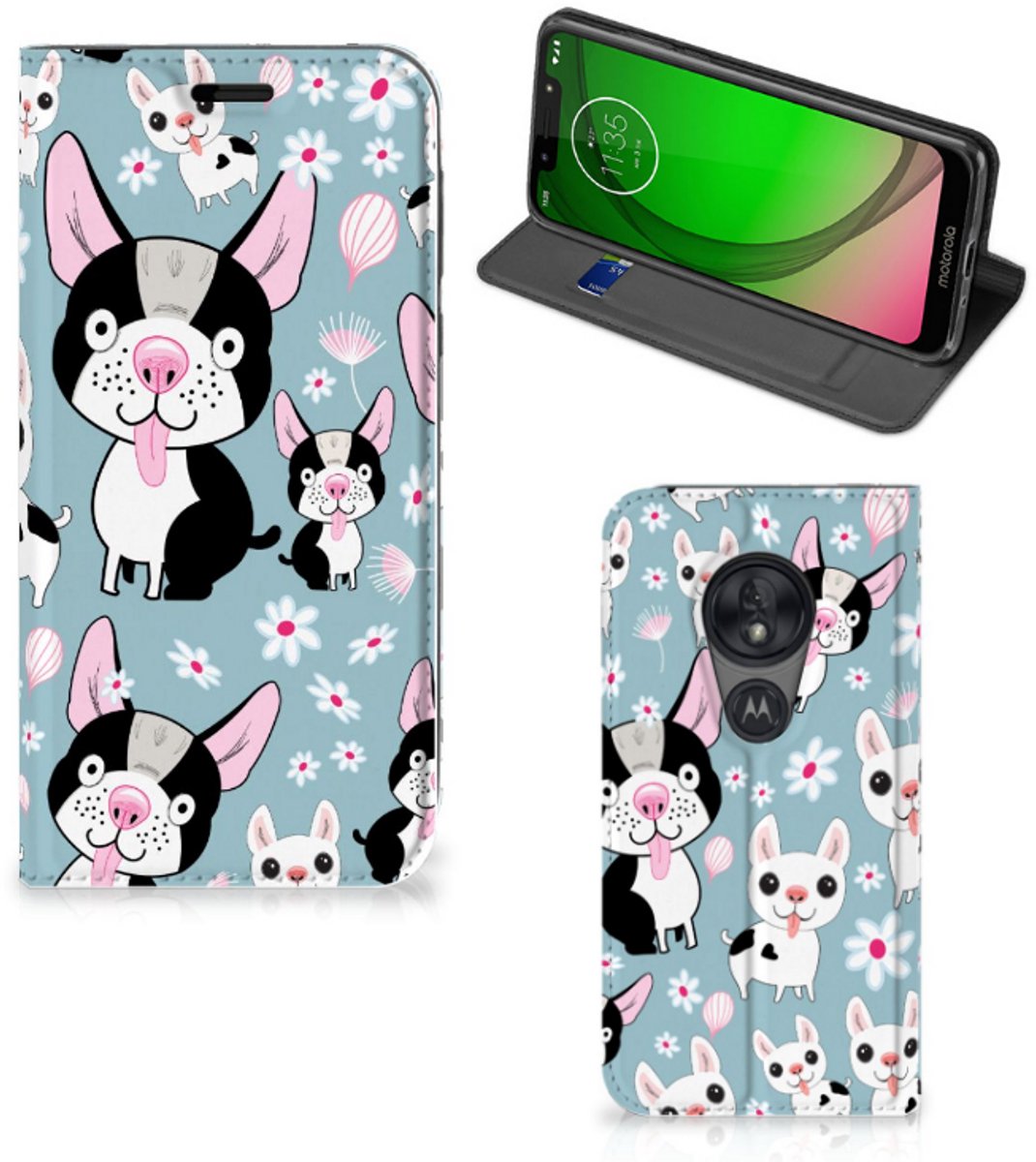 Motorola Moto G7 Play Hoesje maken Hondjes