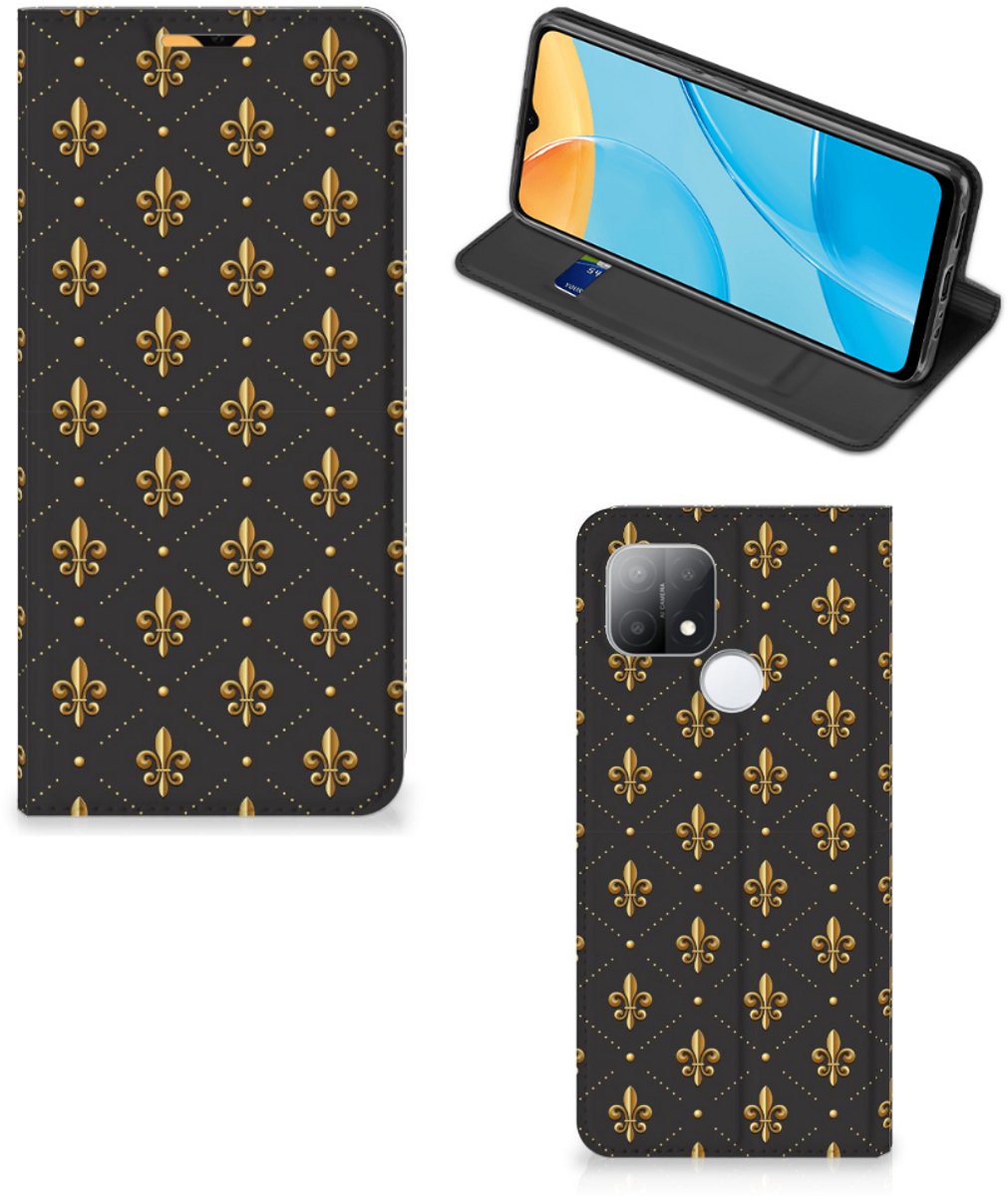OPPO A15 Hoesje met Magneet Franse Lelie