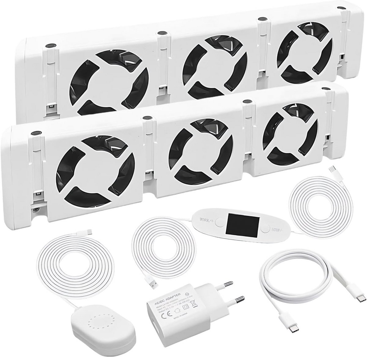 Duo-Set Radiatorventilator - 2 Stuks Duurzame Verwarmingsventilator voor Onderverwarming en Radiator | Bespaar Energie en Verwarmingskosten