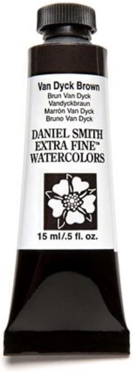 Extra Fijne Aquarelverf 15ml Tube, Diep Donkerbruine Kleur