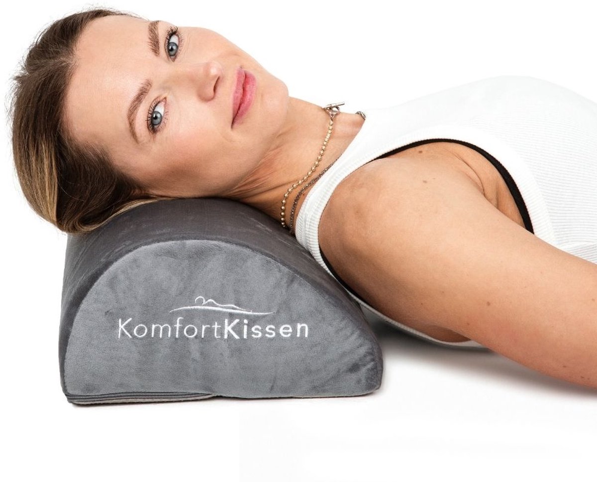 Lendenkissen D-Form - Ergonomisch Kussen - Ondersteuning en Ontspanning - Lichtgewicht - Linder Rugpijn - Veelzijdig Gebruik