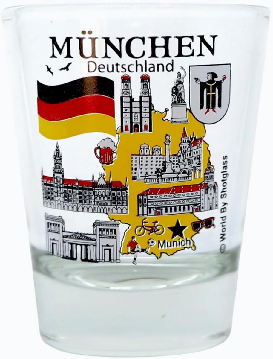 München Shotglas Souvenir - Grote Duitse Steden Collectie Glas