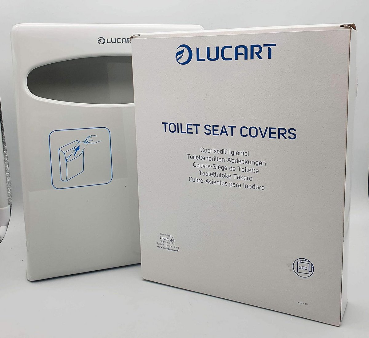 Zittinghoes Dispenser voor Toiletpapier - Inclusief 200 Hygiënische Wegwerp Toiletbrilhoezen