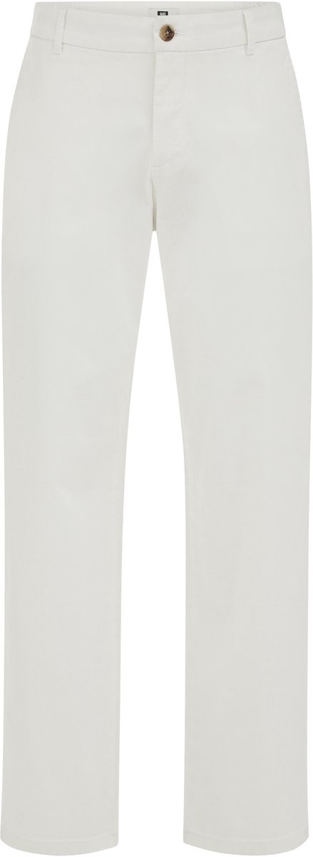 WE Fashion Heren regular fit broek met elastieke broekband