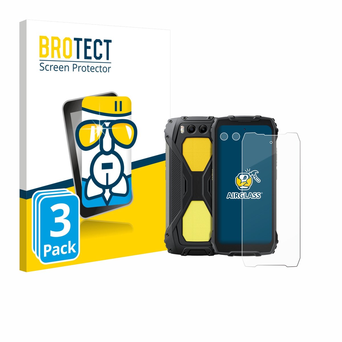 Screenprotector 3 Stuks voor Blackview BV7300 (Voor+Camera) Beschermglas transparant