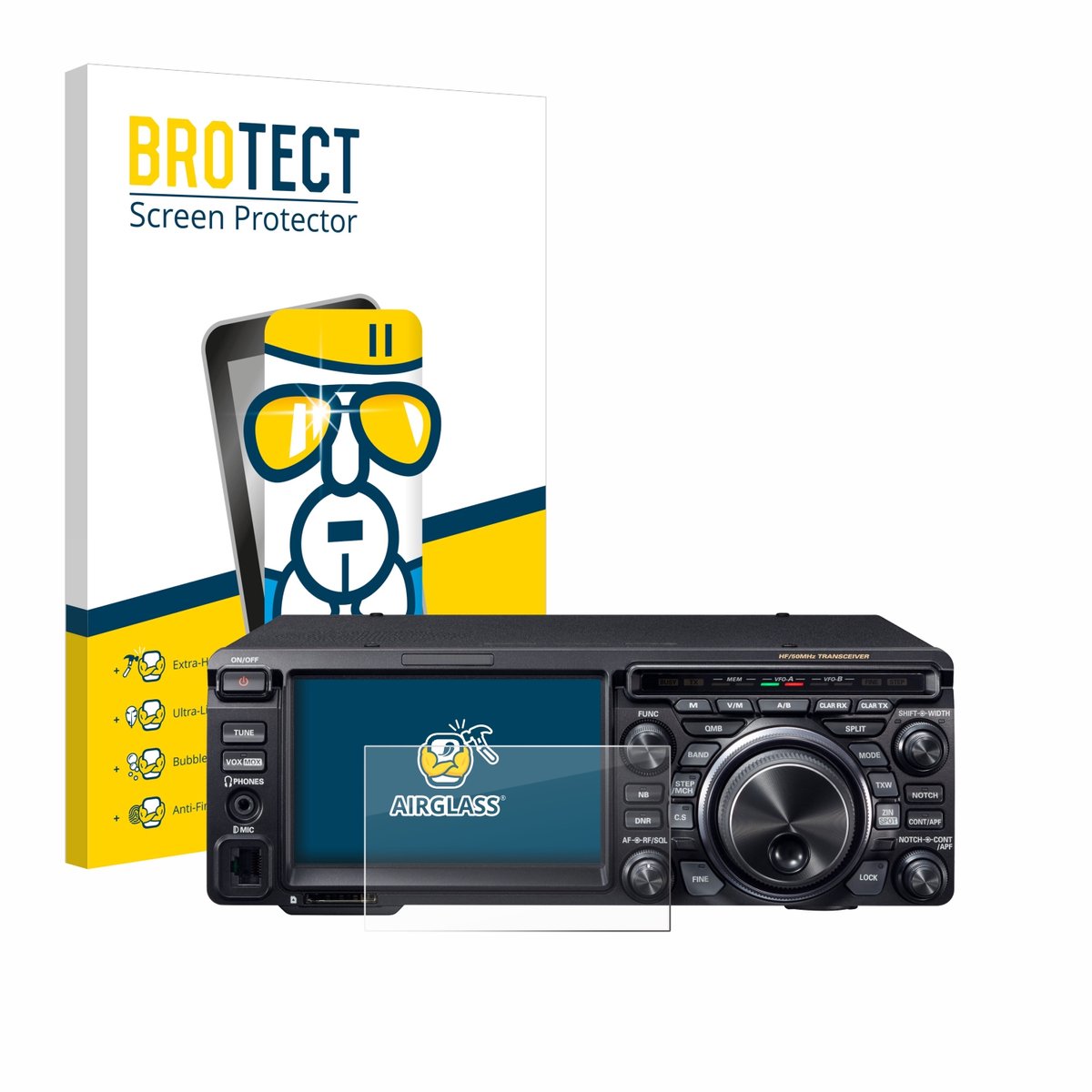 Screenprotector voor Yaesu FT-DX10 Beschermglas transparant