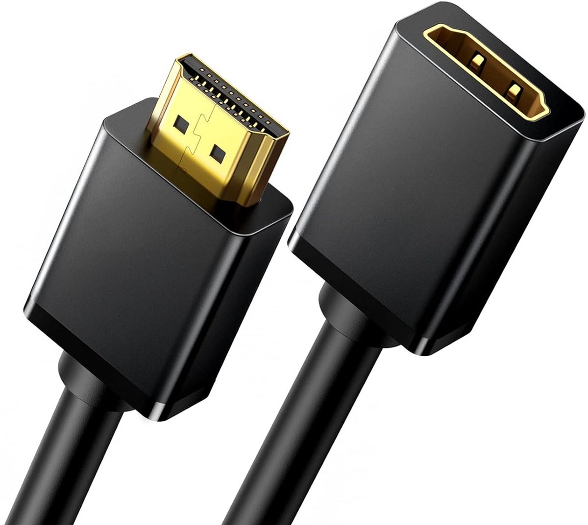 Qost - HDMI Verlengkabel - 0.15 Meter - Zwart - HDMI Koppelstuk - HDMI Verlengstuk - HDMI 1.4 - 10.2 Gbps - 4K / 30 Hz