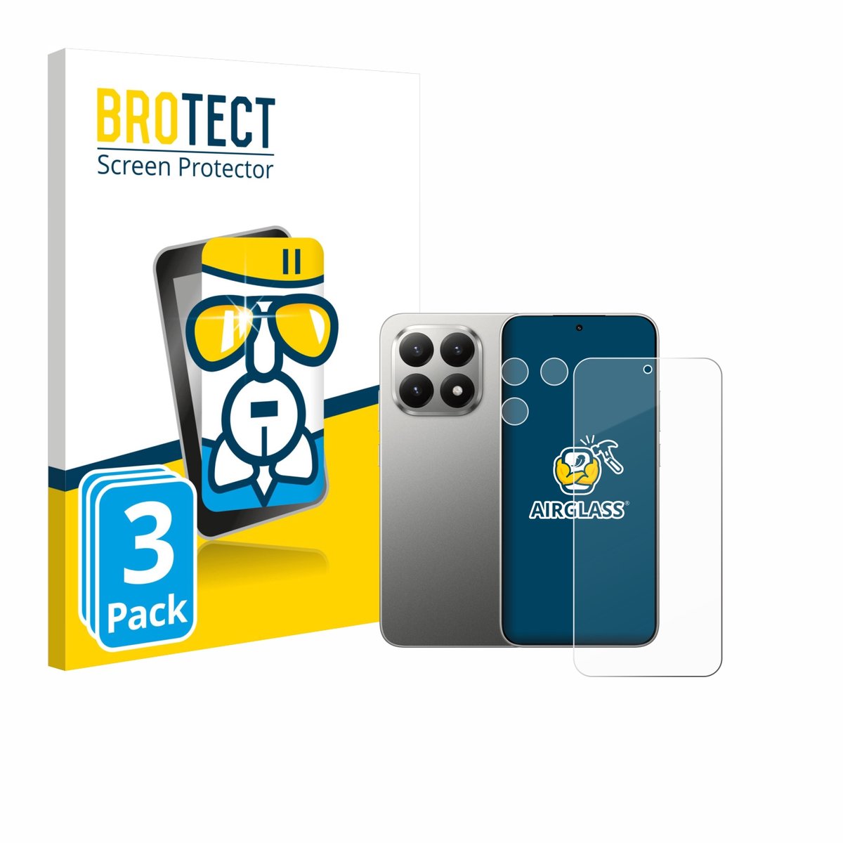 Screenprotector 3 Stuks voor Xiaomi 15T (Voor+Camera) Beschermglas transparant