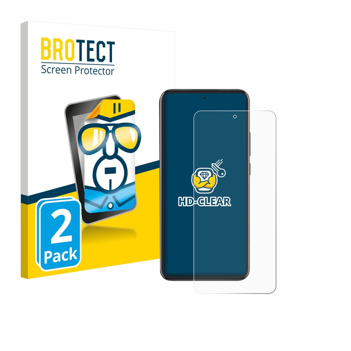 BROTECT - Screenprotector voor Oppo Reno 13 Pro - Folie Beschermfolie transparant 2 Stuks