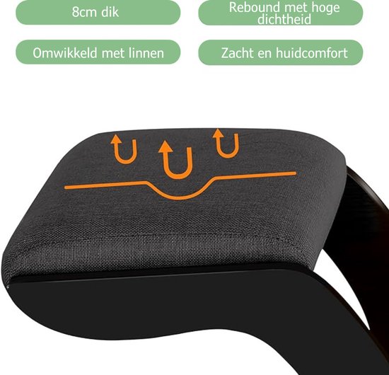 Zyrex® Kniestoel Ergonomisch - Balansstoel - Rug Corrector - Zwart - ‎84cm x 54cm x 53cm van zyrex — afbeelding 3