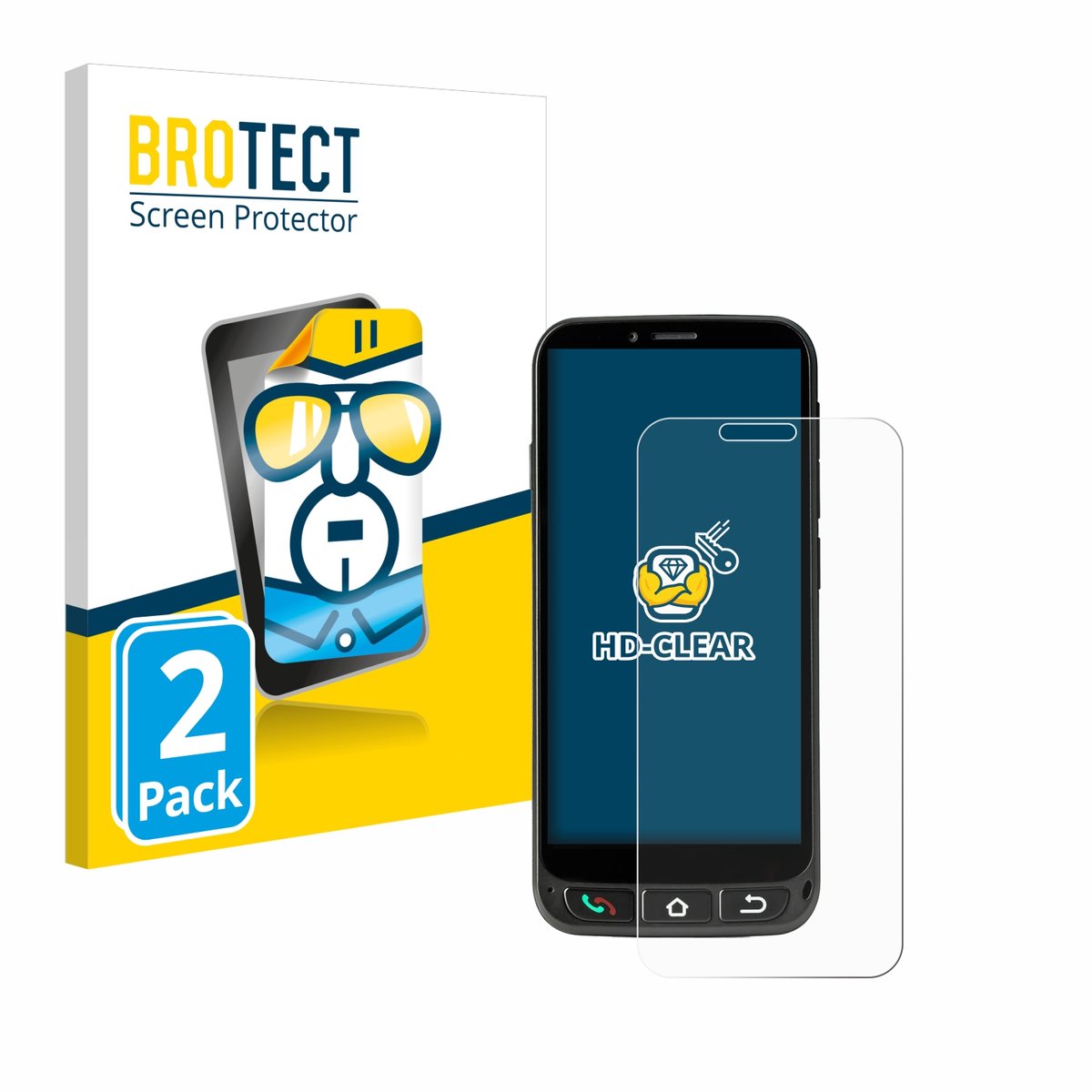 BROTECT - Screenprotector voor SPC Zeus 4G Pro - Folie Beschermfolie transparant 2 Stuks
