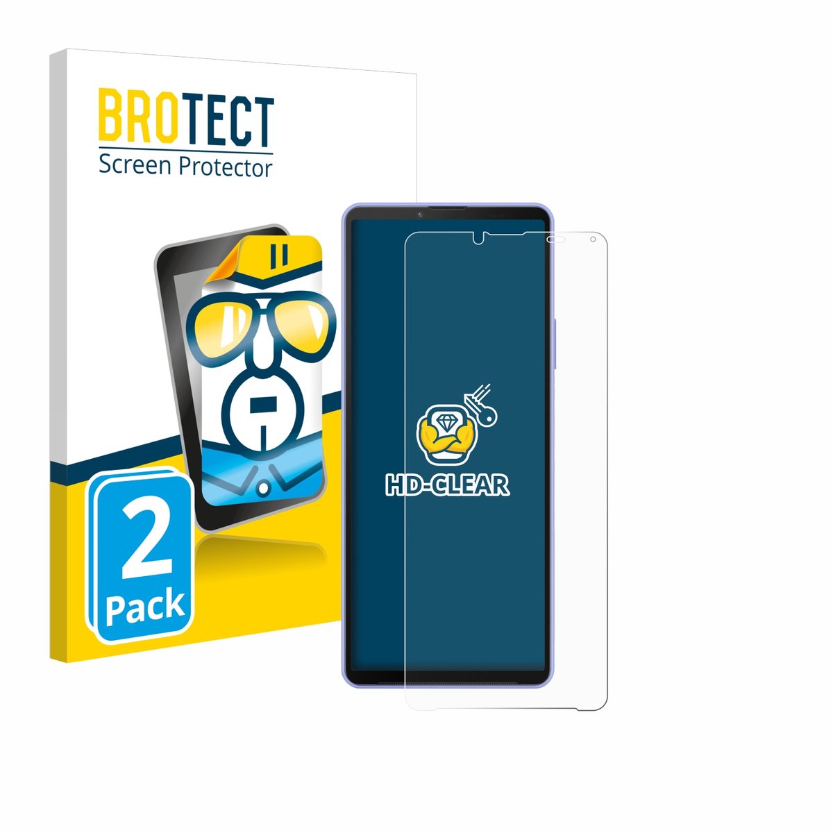 BROTECT - Screenprotector voor Sony Xperia 10 IV - Folie Beschermfolie transparant 2 Stuks