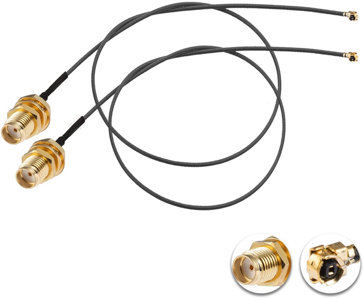 2 Stuks U.FL naar SMA Vrouwelijke Rechte Kabel 30cm Lage Demping voor WiFi Router & Mini PCIE Kaart