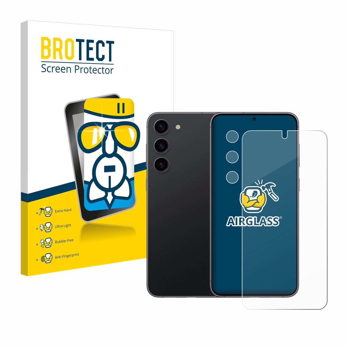 Screenprotector voor Samsung Galaxy S23 (Voor+Camera) Beschermglas transparant