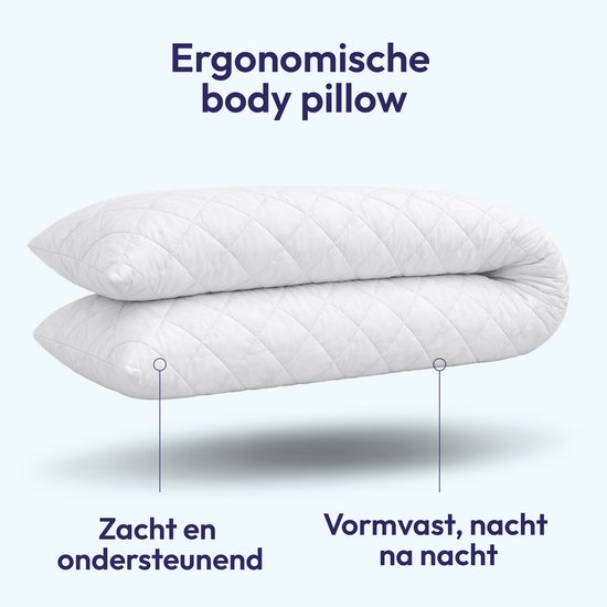 Comfeur Body Pillow - Ergonomisch - Zijslaperkussen, Zwangerschapskussen & Voedingskussen - Sluimerrol - Lichaamskussen met Wasbare Hoes - 40x145 cm van Merkloos — afbeelding 2