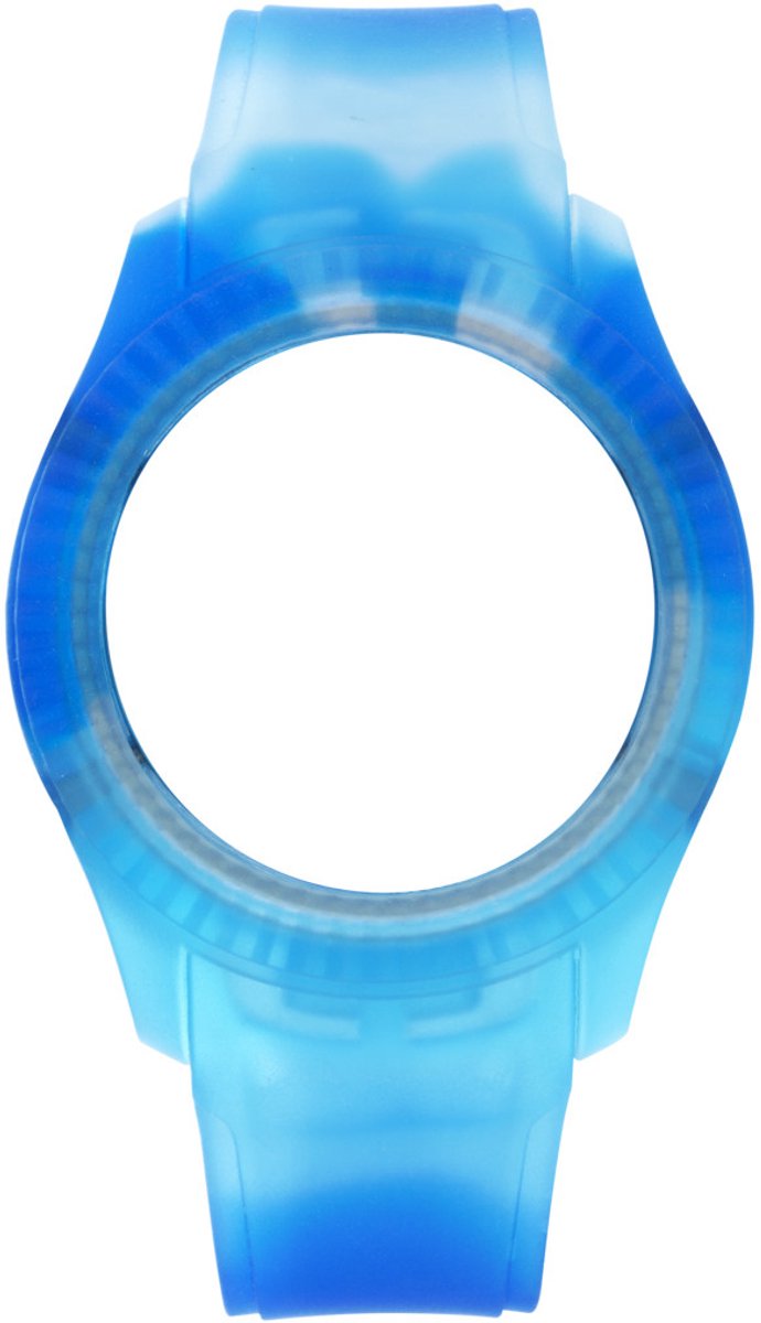WATXANDCO COWA3031 - Dameshorloge - Siliconenband - Blauwe Kleur - Klampsluiting