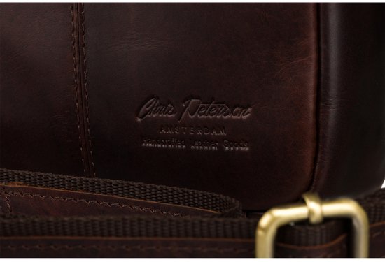 Peterson - Lederen Crossbody Tas - Natuurlijk - Verstelbare Schouderriem - Klassiek Ontwerp — afbeelding 5