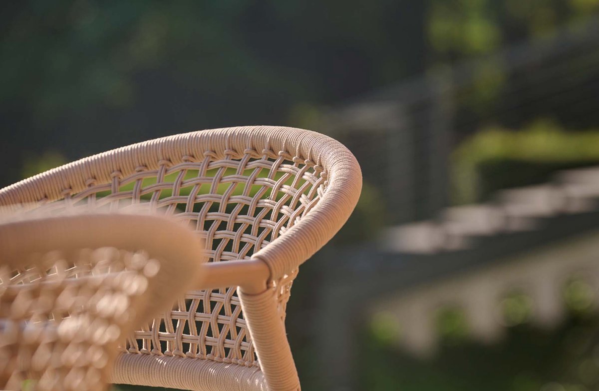 Hartman Taragona chaise de jardin empilable rope dining - Cappuccino