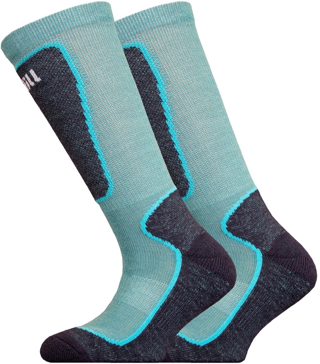 UphillSport 2-Pack Valta Kinder Skisokken Merino Wol Heren Dames – 31-33 6663 Blauw