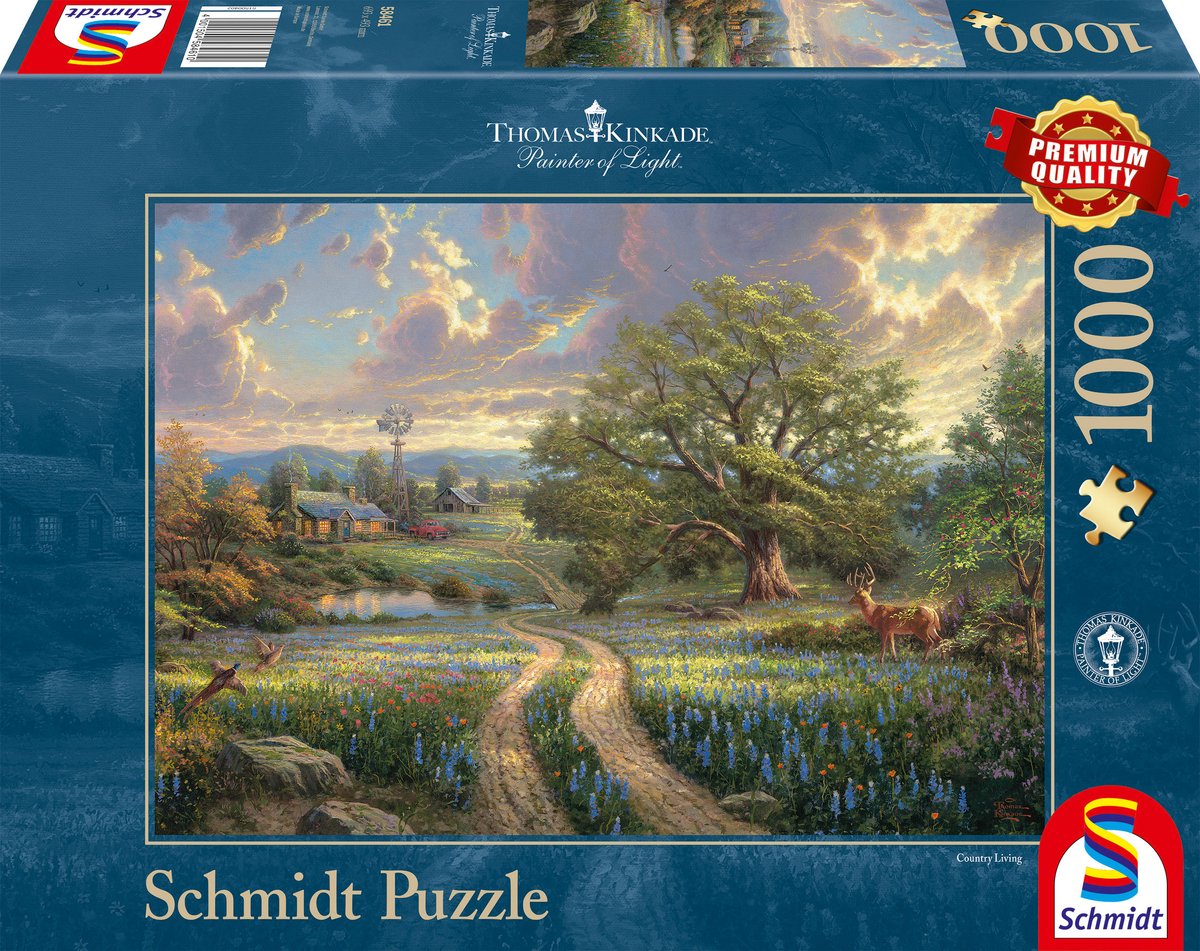 Schmidt - Legpuzzel - Landelijk leven - Thomas Kinkade - 1000 stukjes - Volwassenen - vanaf 12 jaar