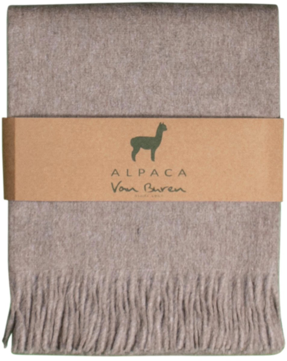 Van Buren - Alpaca wollen plaid - Beige - Deken van alpaca wol - 200x150cm