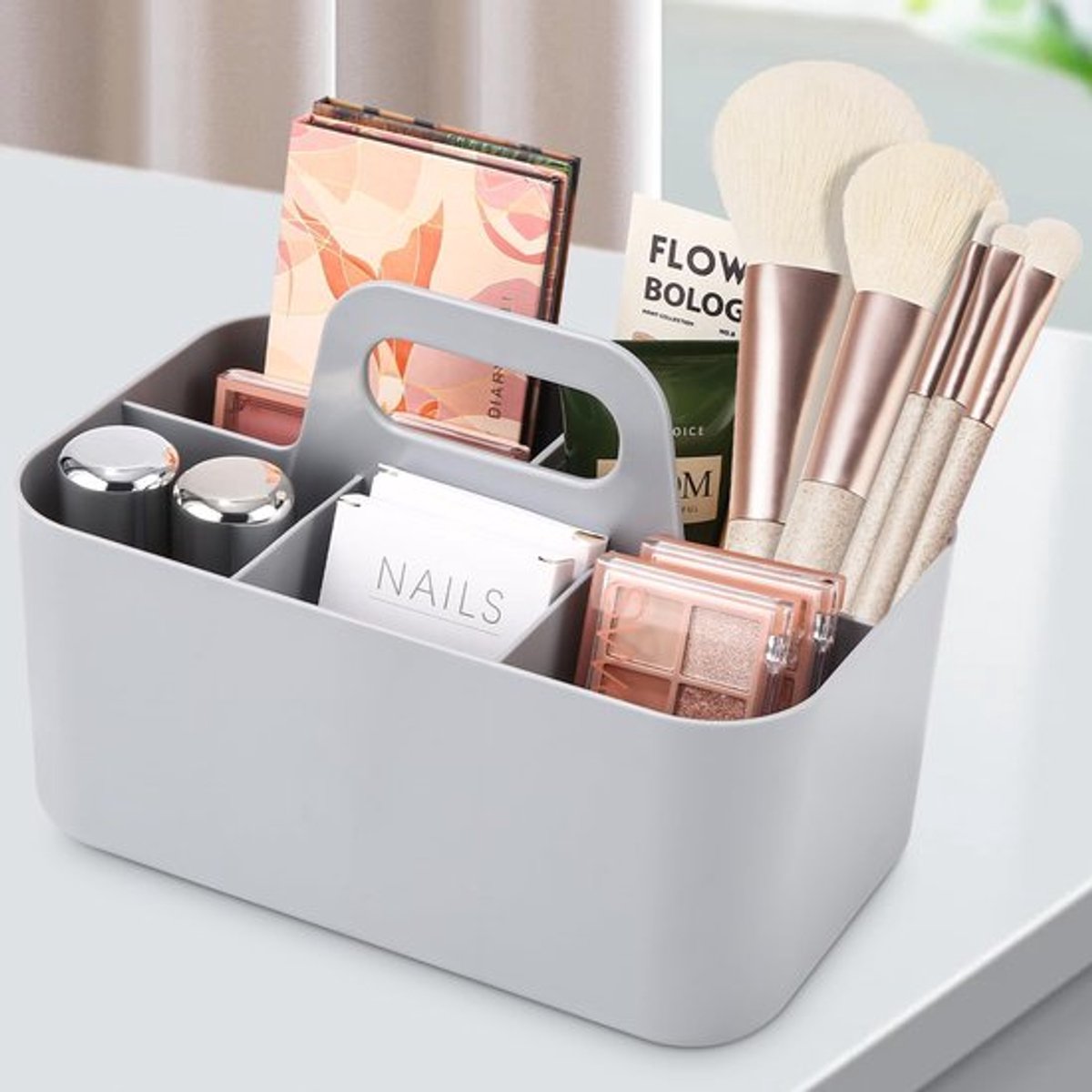 Candala – Organizer mand/caddy – Kunststof – Grijs