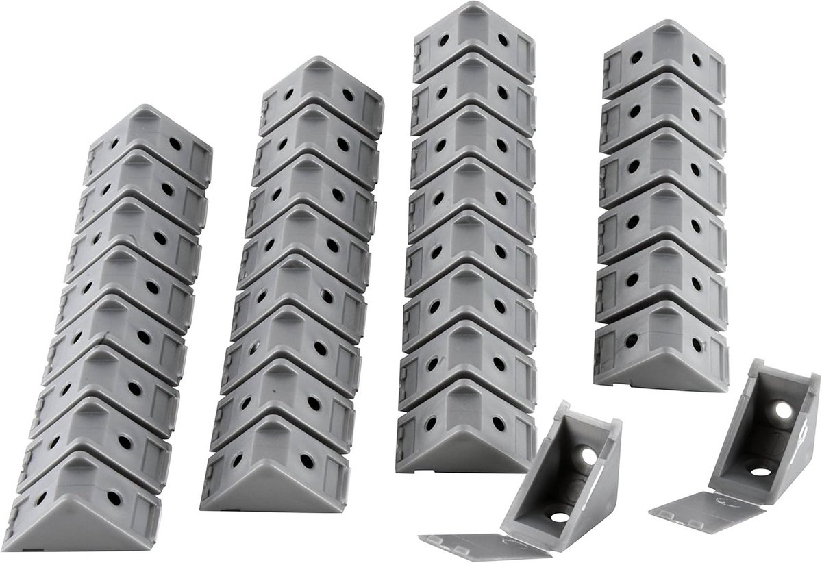 Set van 32 grijs aluminium montagerails voor ophangsysteem