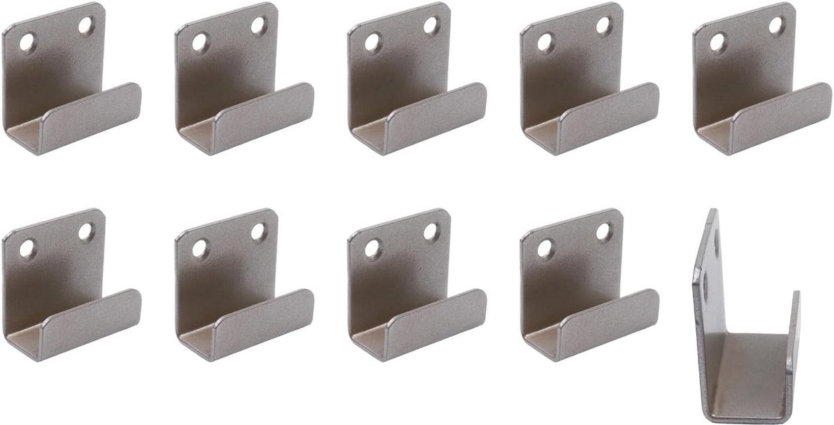 10x Tegelhangers RVS voor Keramische Tegels, Spiegels en Display - 15mm Breedte