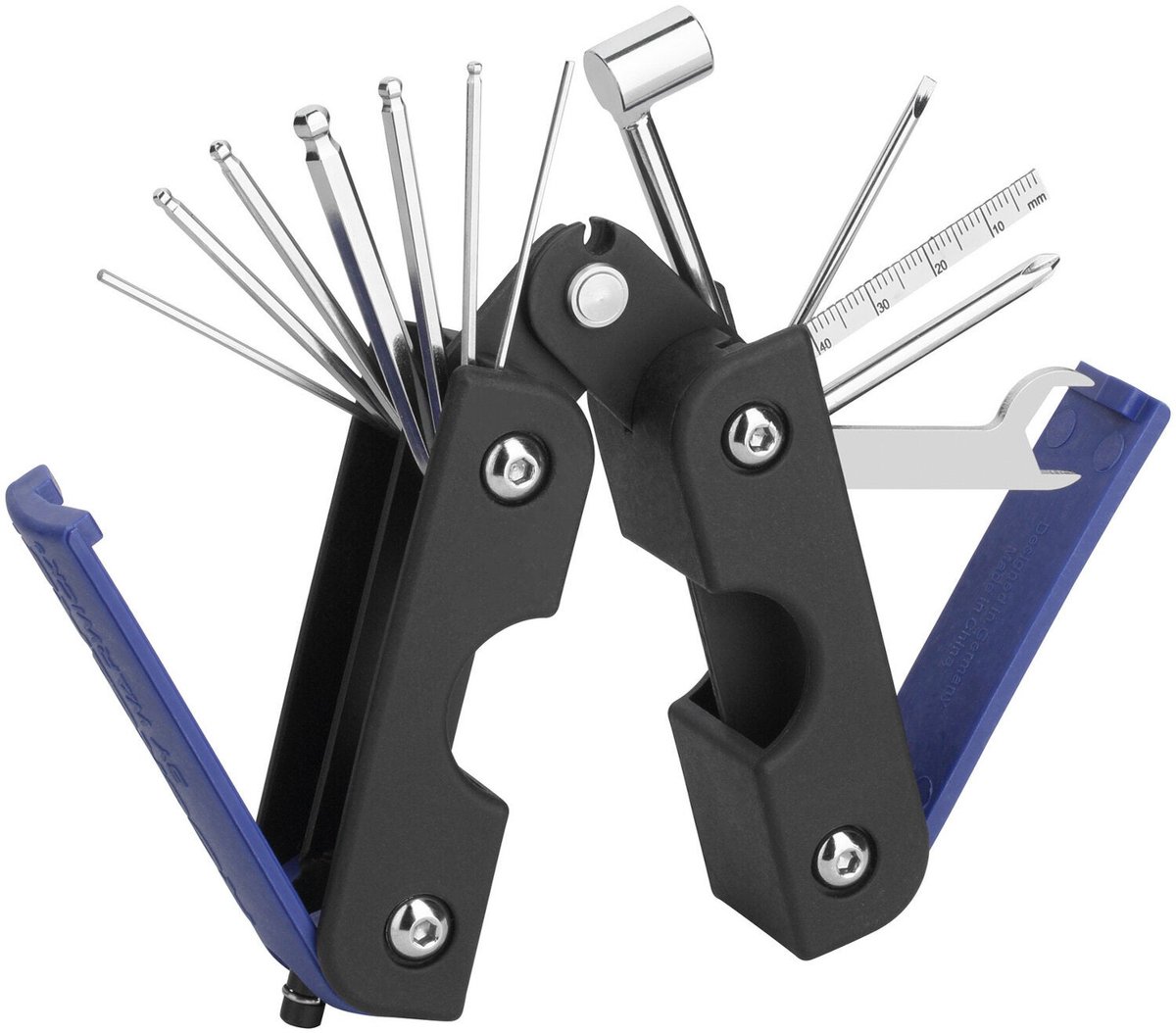 Warwick RockCare MultiTool Inch Blue 13-In-1 Multitool set met snaarwinder voor gitaar en bas