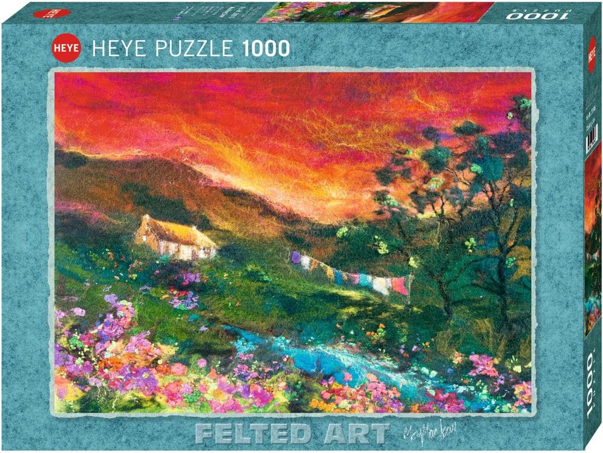 Puzzel van 1000 stukjes met waslijn thema