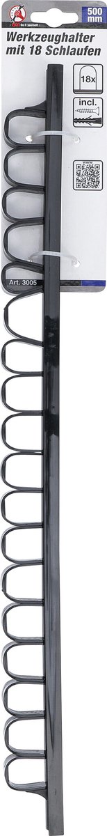 BGS Gereedschaprekje met 18 lussen 500 mm