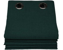 MOONDREAM LumenControl™ Totaal Verduisteringsgordijn | Licht+Zonwering | 100% Ondoorzichtig | EU-fabricaat | Oogjes | Groen MC228 | 130 x 26