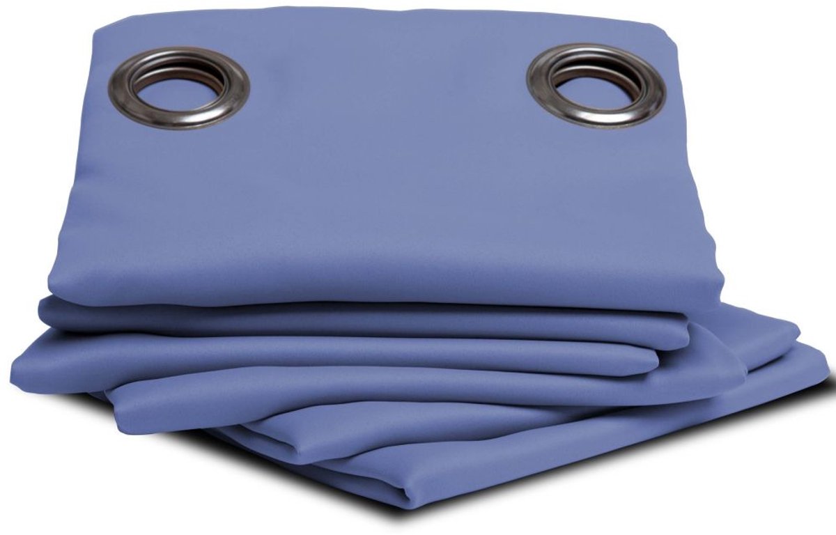 MOONDREAM LumenControl™ Verduisteringsgordijn | Licht+zonwering | EU-fabricaat | Oogjes | Blauw MC666 | 140B x 260L cm
