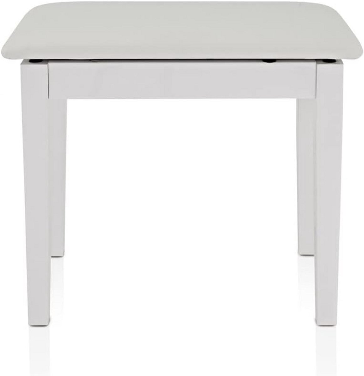 Witte Pianokruk met Opbergruimte en Comfortabel Zitoppervlak