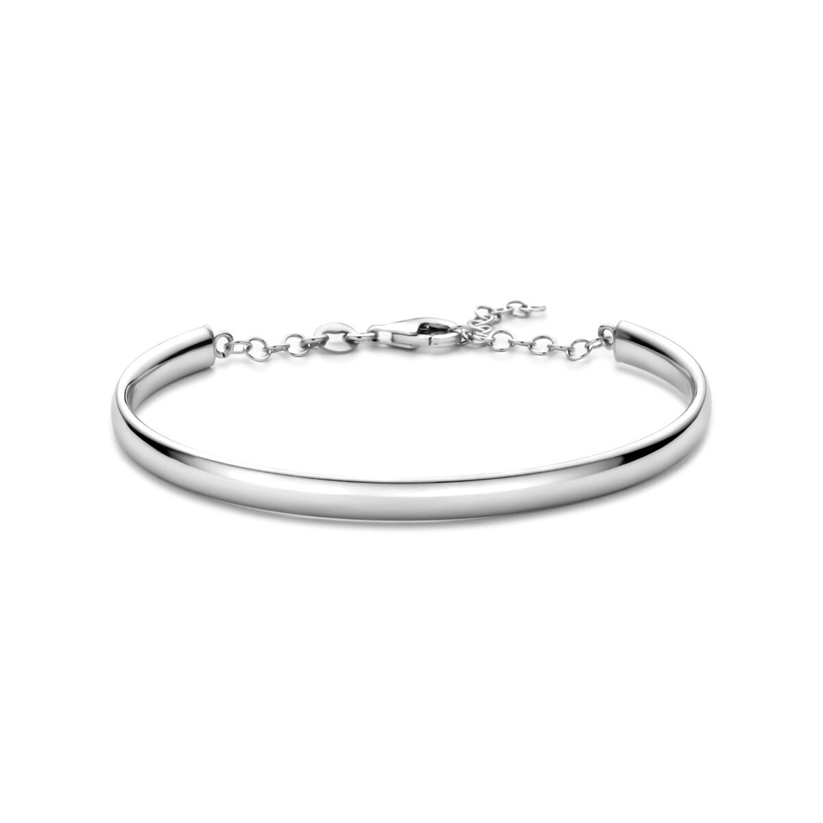 Zilver gerhodineerde armband 5 x 63 mm - 1341633