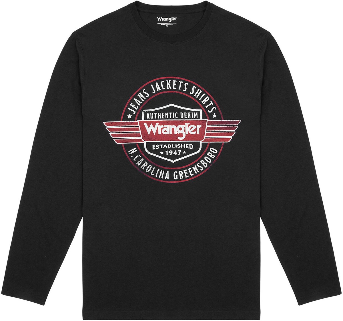 T-shirt Wrangler Americana Zwart