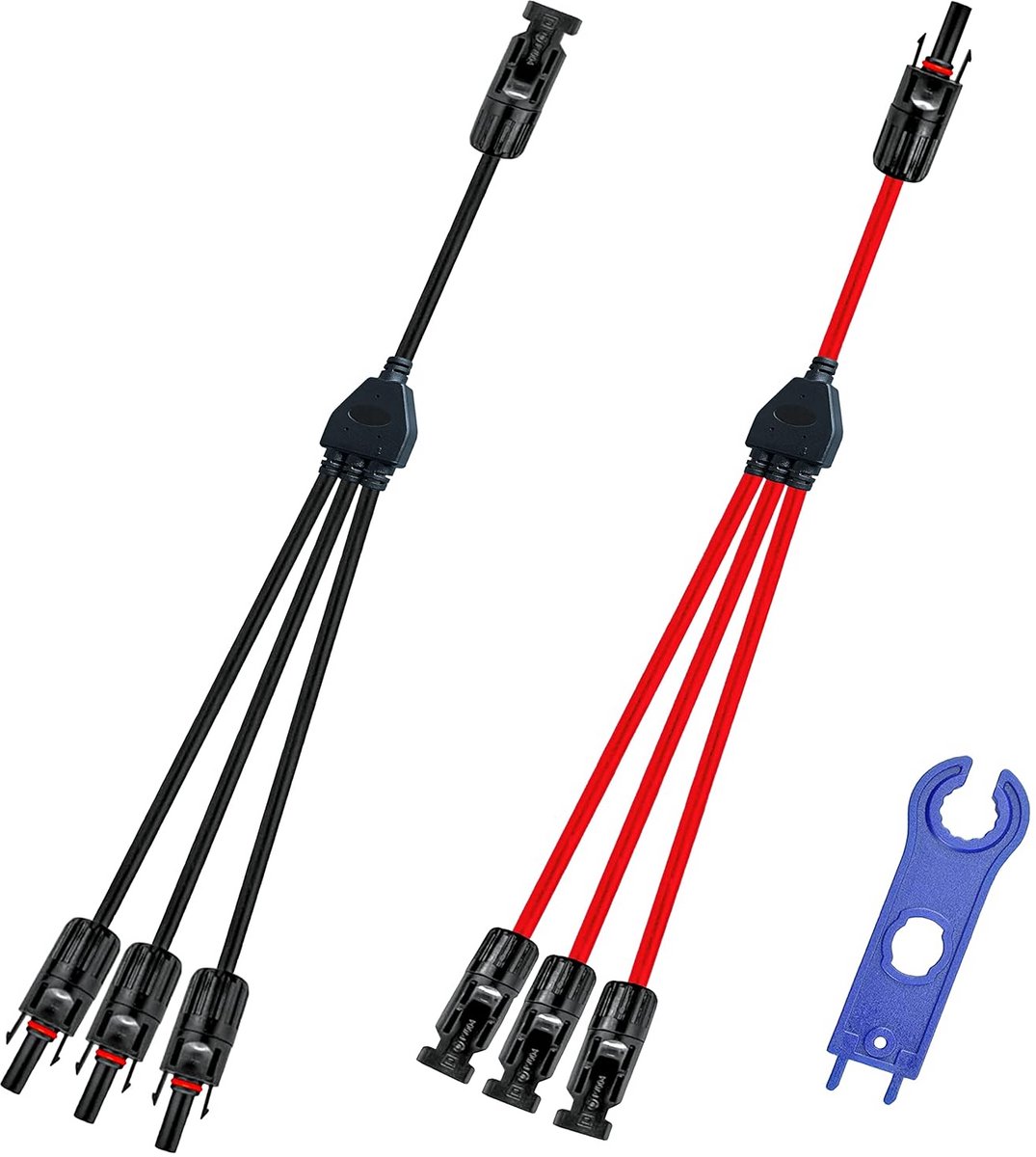 1-op-3 Zonnelader Parallel Kabel Set M/FFF F/MMM IP68 Waterdicht