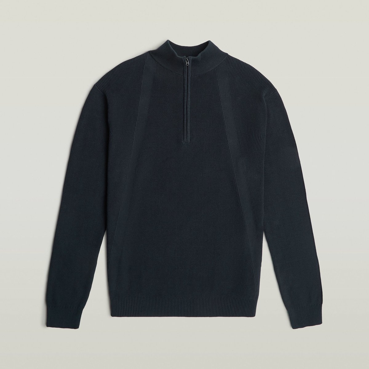 G-STAR Structure half zip knit Heren Trui salute Blauw