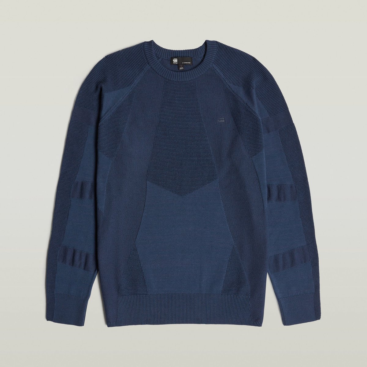 G-STAR 3D biker r knit Heren Trui India Ink/salute