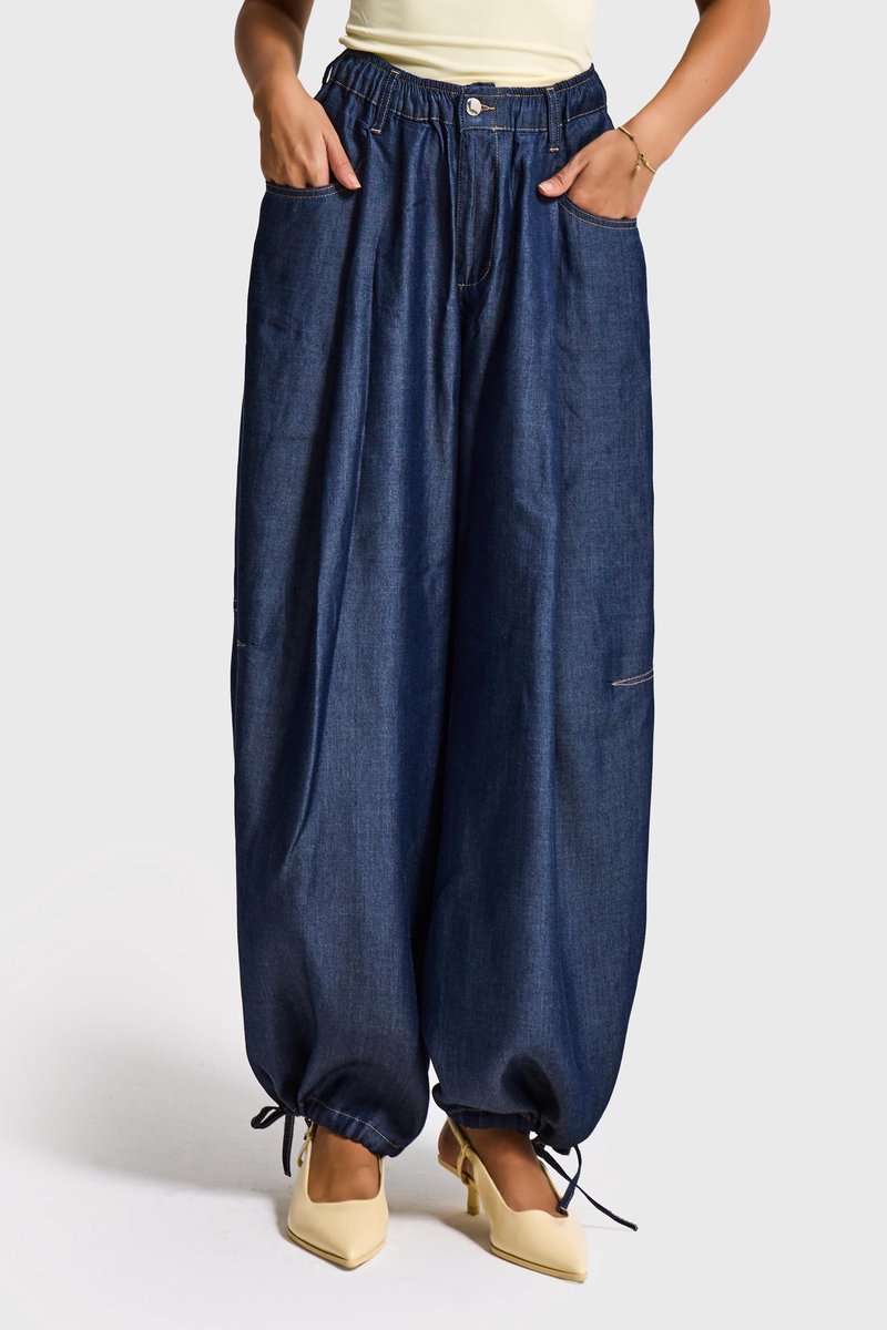 It's Basic - BARREL BALLOON MID RISE JEANS