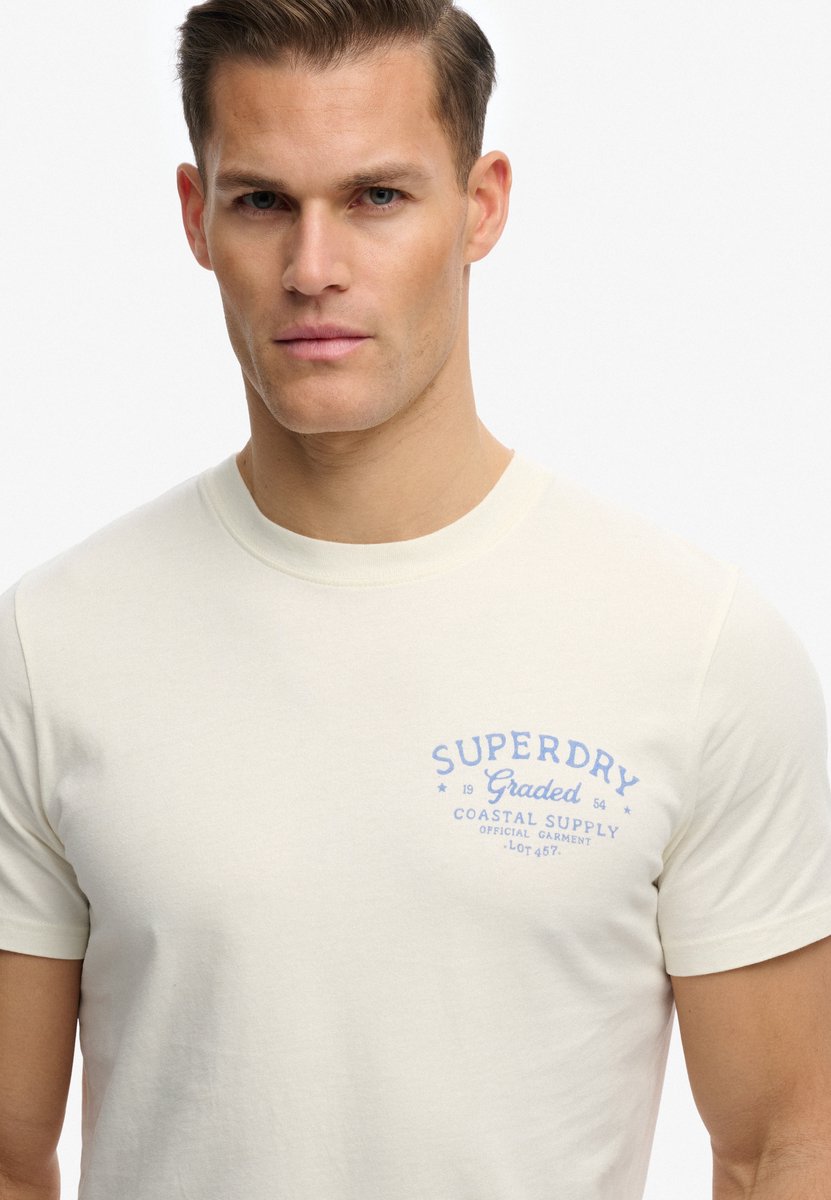 Superdry Lo-fi Dockside T-shirt Heren T-shirts Creme