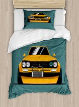 Agkingsky Racewagen, beddengoedset, 135 x 200 cm, voor jongens, mannen