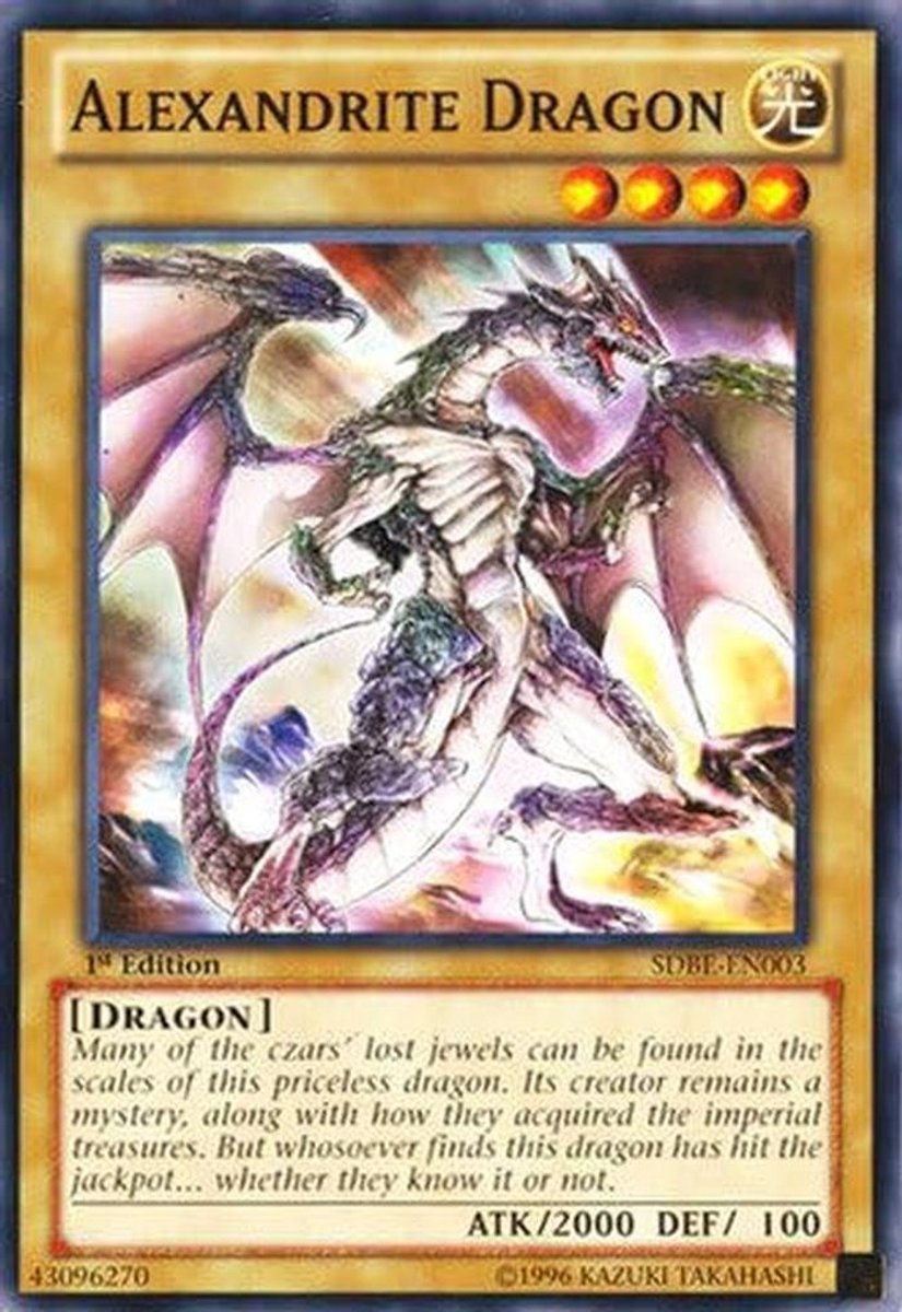 Yu-Gi-Oh! Ruilkaart Alexandrite Dragon SDBE-EN003 Onbeperkte Editie