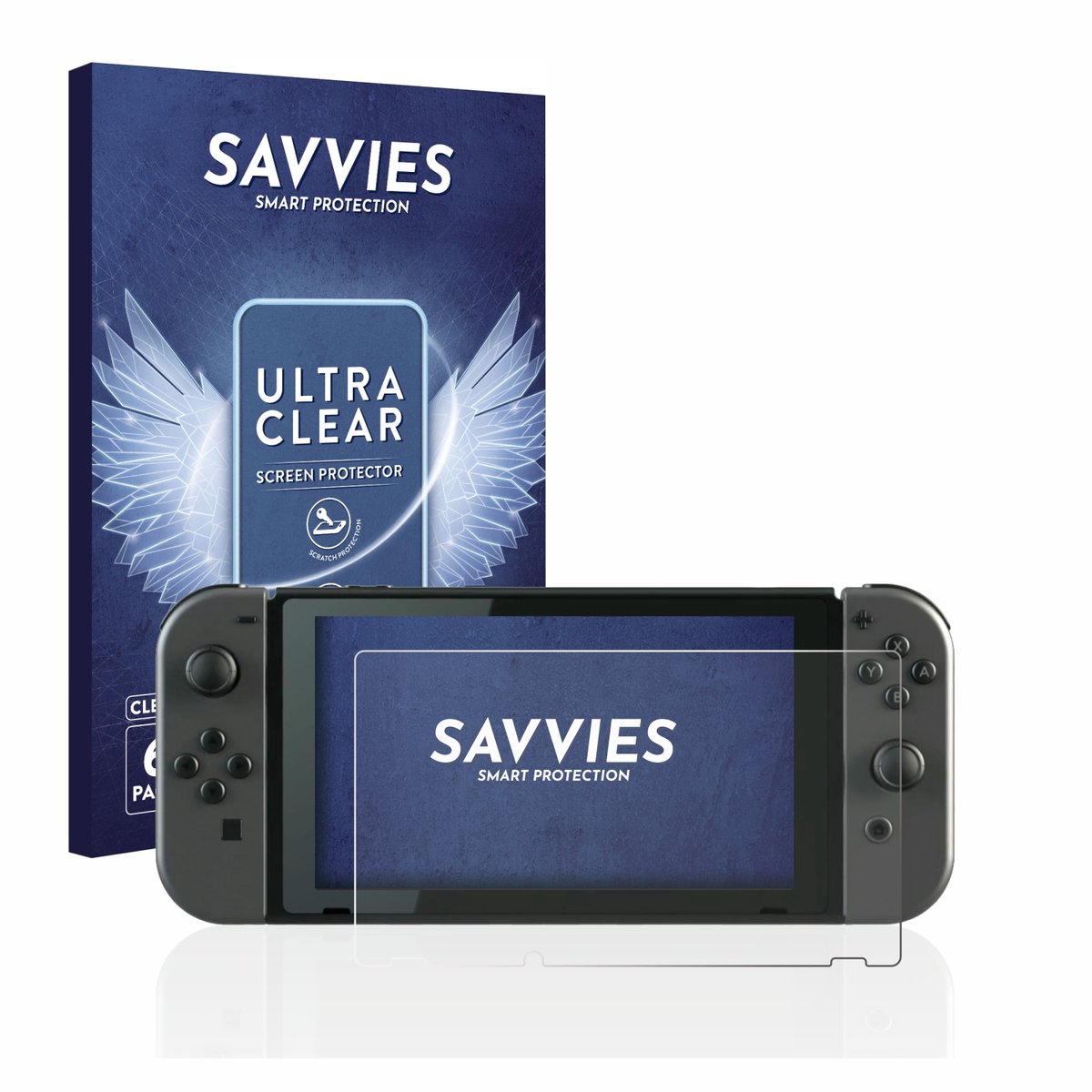 Savvies - Screenprotector voor Nintendo Switch - Folie Beschermfolie transparant 6 Stuks