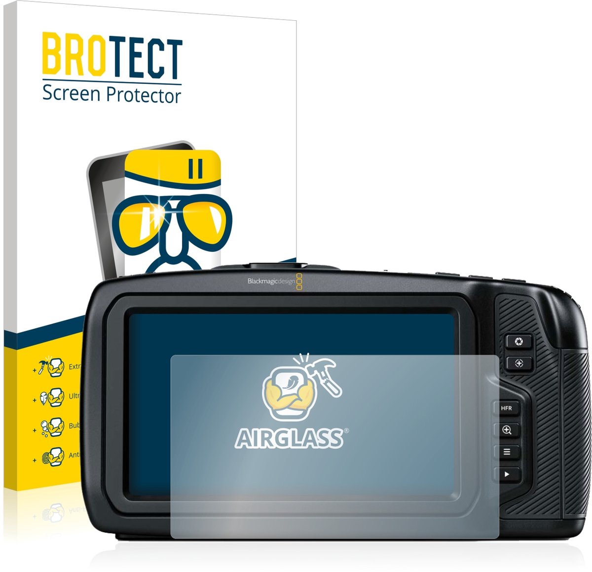 Screenprotector voor Blackmagic Pocket Cinema Camera 4K / 6K Beschermglas transparant