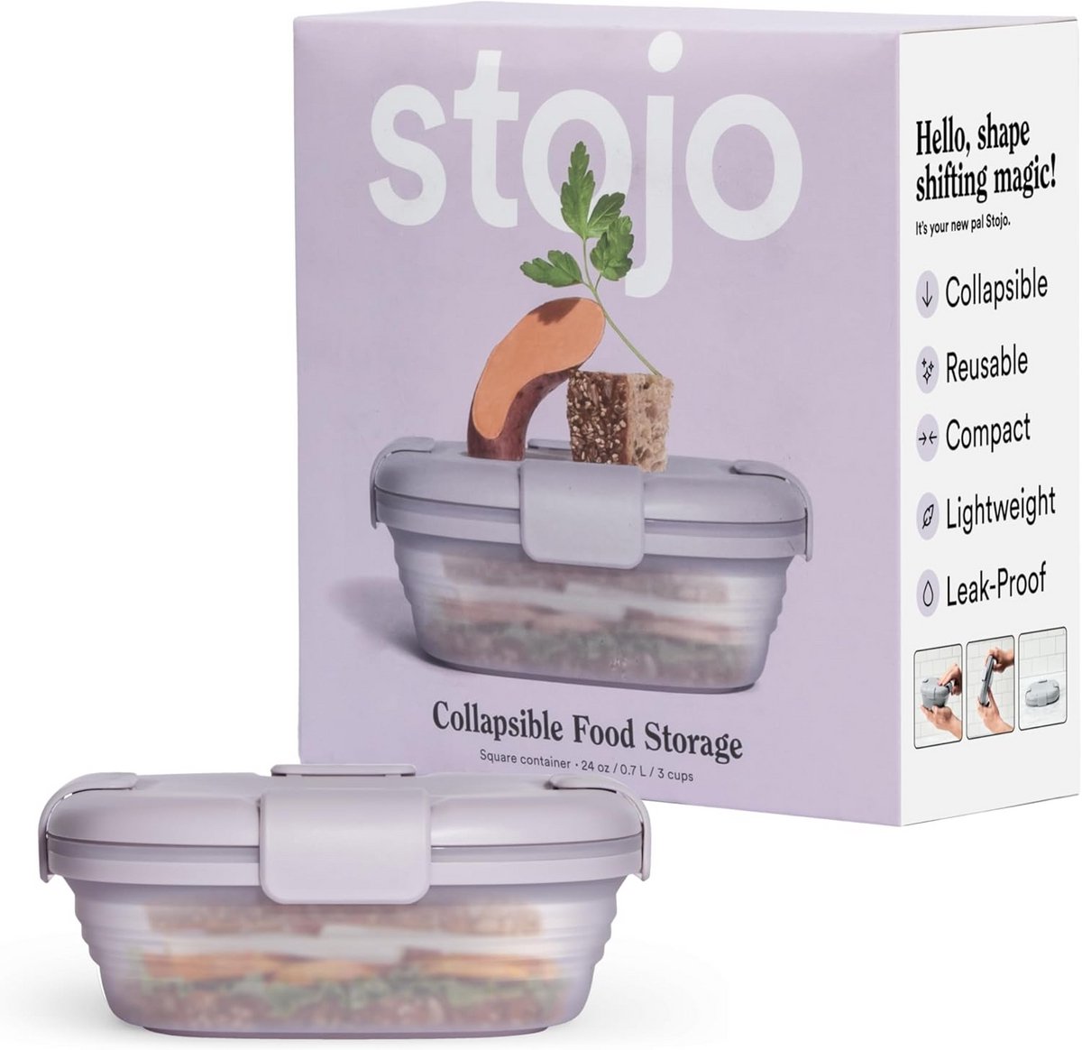 Opvouwbare Sandwichdoos voor Lunch en Snacks - Herbruikbare Siliconen Voedselcontainer