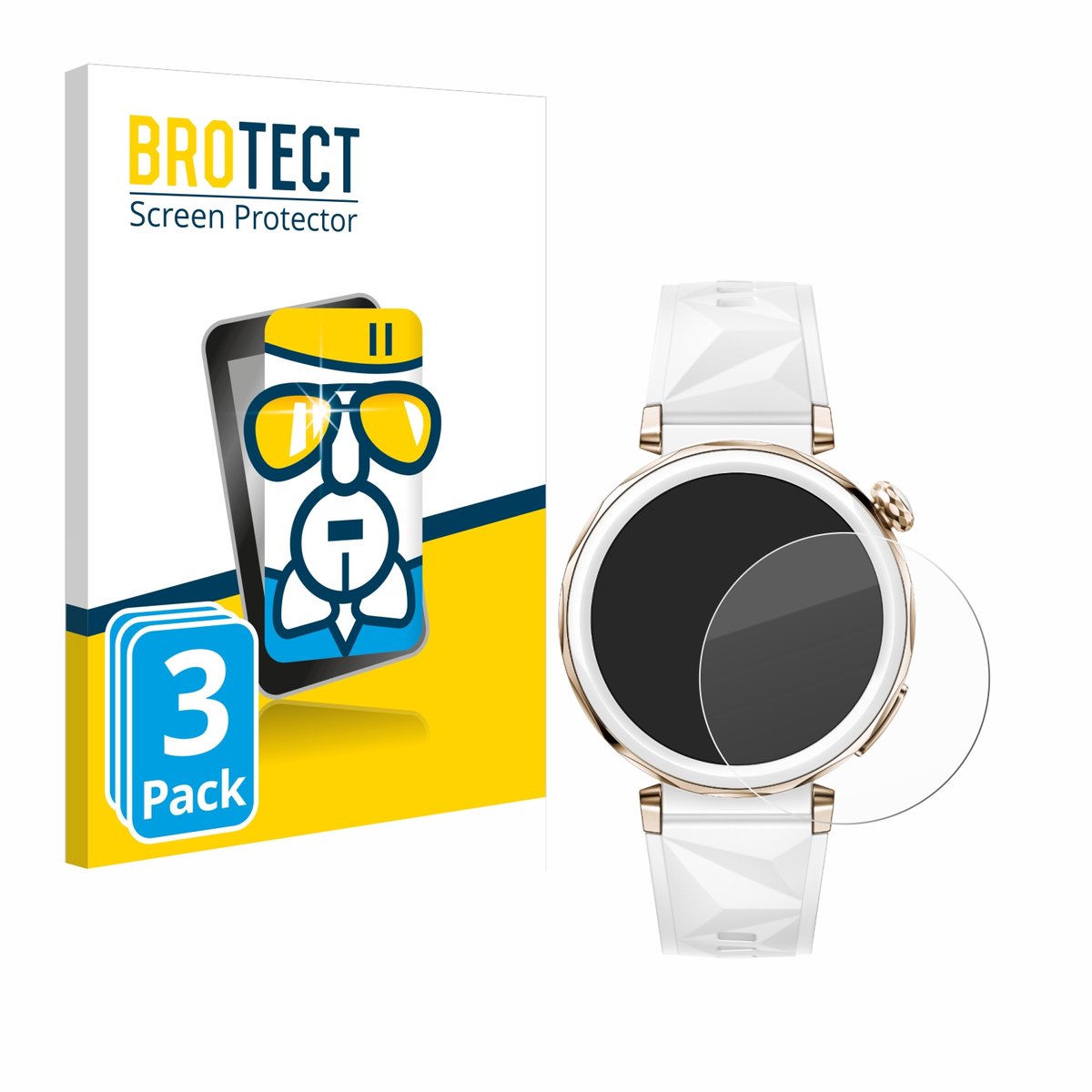 Screenprotector 3 Stuks voor Huawei Watch GT 5 Pro (42 mm) Beschermglas transparant